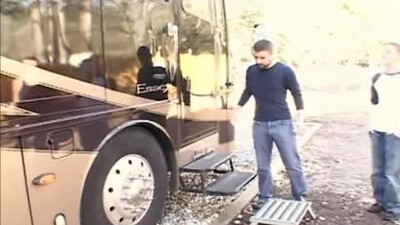 Накаченные парни жёстко трахают пацана в рот и тугую задницу